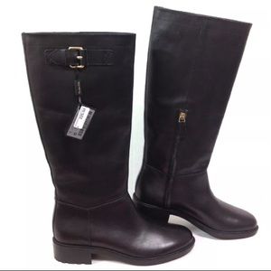 $225 Massimo Dutti Spain Blck Leather Boots Sz 9.5